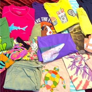 Girls summer Various name brands 
 Colorful Graphic T-Shirts/ clothes/swim